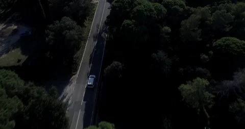 Drone flight over small road in rural area Stock Footage 95899558