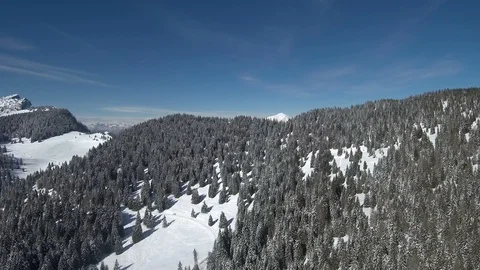 Drone flight over Snow and Mountain in Italy. Stock Footage 105915982