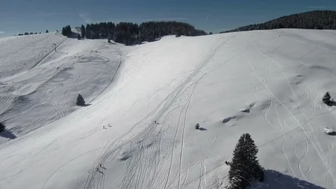 Drone flight over Snow and Mountain in Italy. Video stock 106757971