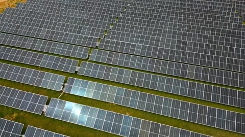 Drone Flight Over Solar Panels 스톡 동영상 287737940