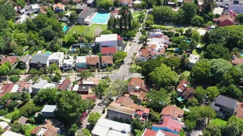 Drone flight over the Tigre district in Buenos Aires, Argentina Stock Footage 255867063