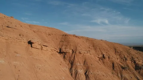 Drone flight over the Tigris Mountains, overlooking a hilly valley, 4K. Stock Footage 111369937