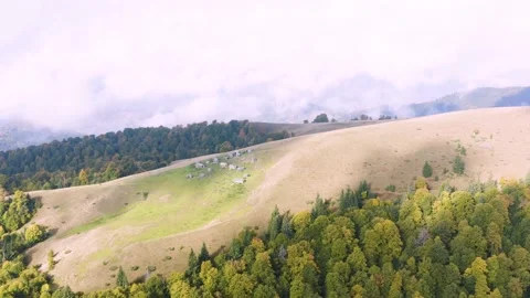 Drone flight over Transcarpathia Stock Footage 171806796