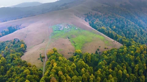 Drone flight over Transcarpathia Stock Footage 171807312