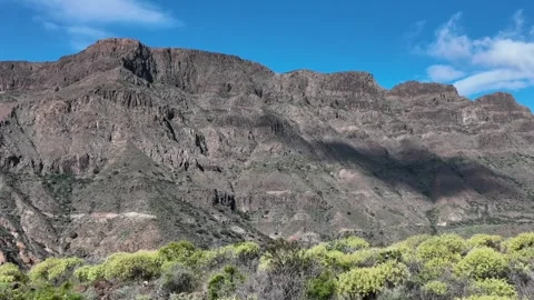 Drone Flight Over Tropical Mountainside Revealing Dramatic Peaks Stock Footage 309880377