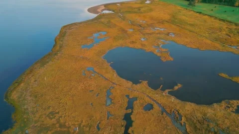 Drone Flight Over Unique Landscape In The Atlantic Ocean Stock-Footage 255145378