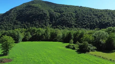 Drone flight over the Varese Prealps and lake Stock Footage 313961852