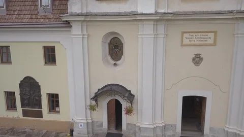 A drone flight over the Vasilin monastery in Buchach Видео 125624131