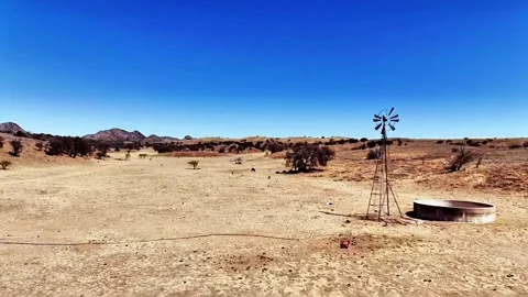 Drone flight over Very Dry cattle pasture in southern Arizona Stock-Footage 310391907