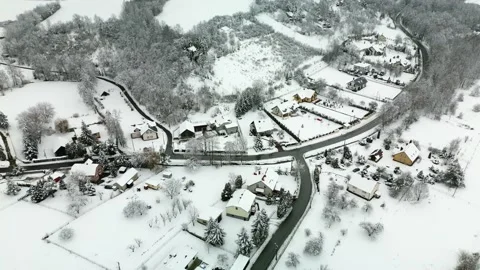 Drone flight over the village Stock Footage 231262049