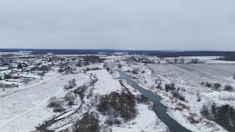 Drone Flight Over The Village Stock Footage 296229803