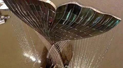 Drone flight over a waterfall artwork Video stock 58625932