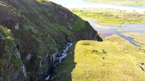 Drone flight over waterfall Stock Footage 111657510