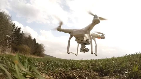 Drone flight over wheat field. Stock Footage 73740121