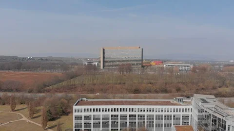 Drone flight over ZDF Stock Footage 101138633