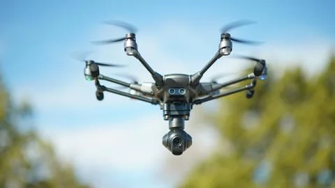 Drone in Flight Foto stock