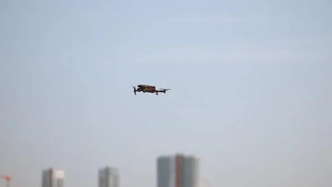 Drone in flight, quadcopter in the air, dji mavic 3 Stock Footage 249039657