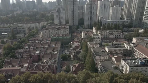 Drone Flight return home within residential area Stock Footage 143143207