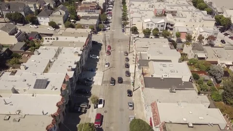 Drone flight, San Francisco Stock Footage 83573175