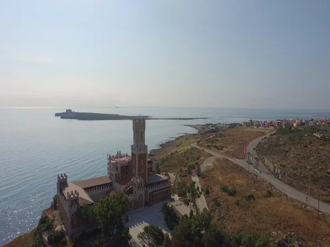 Drone Flight on the Sicilian coast Stock Footage 72550834