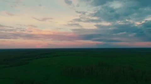 Drone Flight to Sunset 스톡 동영상 78879339