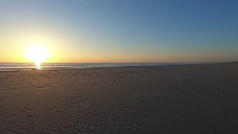 Drone flight into the sunset Stock Footage 101707986