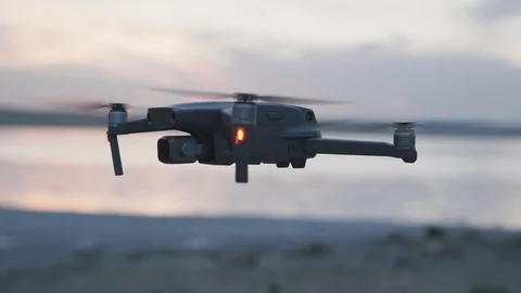 Drone flight at sunset Stock Footage 120397474