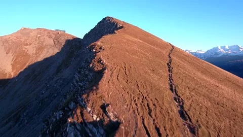 Drone flight on a swiss mountain Video stock 141436812