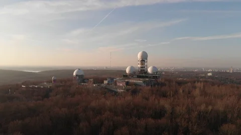 Drone flight Teufelsberg Berlin Stock-Footage 103340482