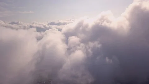 Drone flight through the clouds Vídeo Stock 97138033