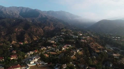 Drone flight through hollywood Stock-Footage 347750203
