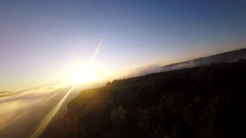 Drone flight through the landscapes of La mussara mountain  of Catalonia, Spain. Stock-Footage 159974597