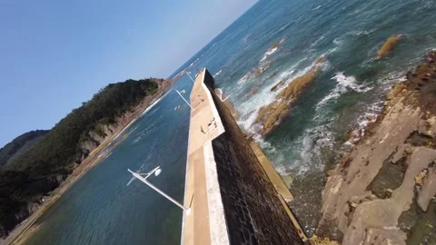 Drone flight through of the Salto del Nervion, North of Spain Stock-Footage 159975871