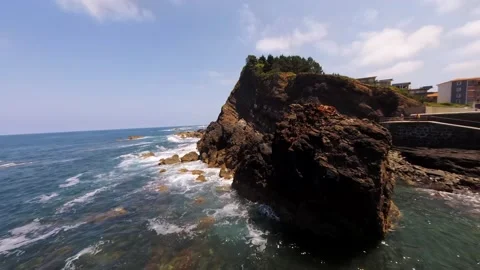 Drone flight through of the Salto del Nervion, North of Spain Stock-Footage 159976100