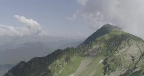 Drone Flight Toward Krasnaya Polyana and the Caucasus Mountains, Sochi, Russia Stock-Footage 344008747