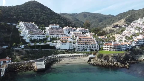 Drone flight towards condos Stock Footage 175479807