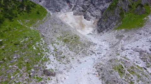 Drone Flight Towards Eiskapelle Glacier Stock Footage 287101555