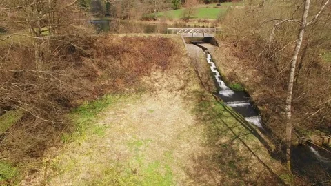 Drone flight towards the Eutersee Stock Footage 74349015