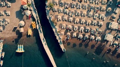 Drone flight under the beach, Turkey Video stock 93138747