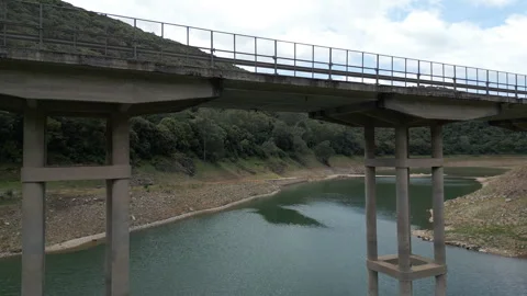 Drone flight under a bridge Stock Footage 244000420