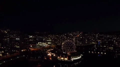 Drone flight Vancouver Skyline Stock Footage 147064046
