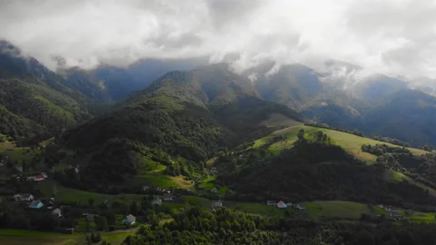 Drone flight video over mountains Stock Footage 114486909