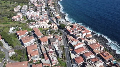 Drone flight view of Acitrezza bay in Sicily Italy Video stock 149777474