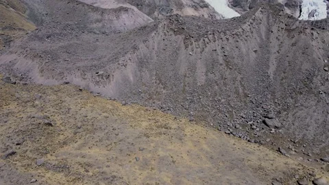 Drone flight view over mountains in the beautiful andes mountain range in peru Video stock 202232874