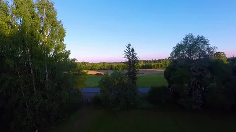 A drone fly above fields Video stock 82722020