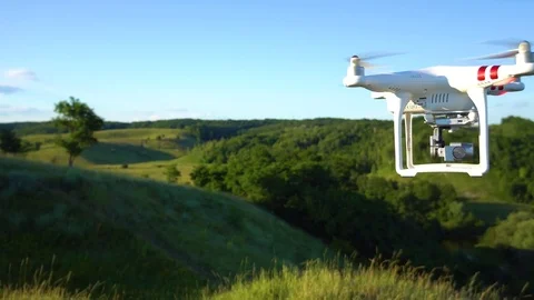 Drone fly above hills close up. Stock Footage 78028974