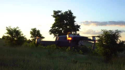 Drone fly above hills close up. Stock Footage 78029431