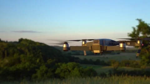 Drone fly above hills close up. Stock Footage 78029542