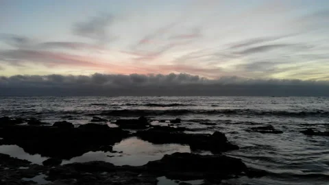 Drone fly along a coast 動画素材 147854541