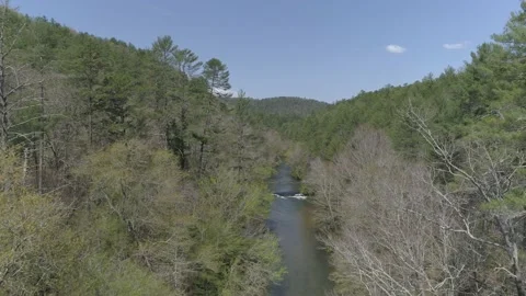 Drone Fly Along River 4k Stock Footage 197690829